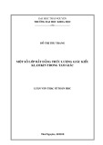 Luận văn Thạc sĩ Toán học: Một số lớp bất đẳng thức lượng giác kiểu Klamkin trong tam giác