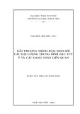 Luận văn Thạc sĩ Toán học: Bất phương trình hàm sinh bởi các đại lượng trung bình bậc tùy ý và các dạng toán liên quan