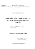 Luận văn Thạc sĩ Toán học: Biểu diễn số nguyên tố bởi các dạng toàn phương bậc hai nguyên