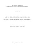 Luận văn Thạc sĩ Toán học: Một số kết quả chính quy nghiệm cho phương trình Parabolic dạng Divergence