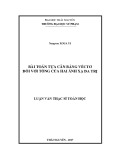 Luận văn Thạc sĩ Toán học: Bài toán tựa cân bằng véctơ đối với tổng của hai ánh xạ đa trị