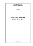 Luận văn Thạc sĩ Toán học: Một số tính chất số học của hệ số nhị thức