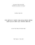 Luận văn Thạc sĩ Toán học: Vấn đề duy nhất cho hàm phân hình liên quan đến giả thuyết Bruck