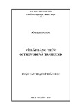 Luận văn Thạc sĩ Toán học: Về bất đẳng thức Ostrowski và Trapezoid
