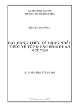 Luận văn Thạc sĩ Toán học: Bất đẳng thức và đồng nhất thức về tổng các hàm phần nguyên