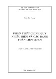 Luận văn Thạc sĩ Toán học: Phân thức chính quy nhiều biến và các dạng toán liên quan