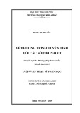 Luận văn Thạc sĩ Toán học: Về phương trình tuyến tính với các số Fibonacci