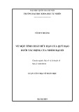 Luận văn Thạc sĩ Khoa học: Về một tính chất hữu hạn của quỹ đạo dưới tác động của nhóm đại số