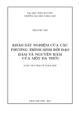 Luận văn Thạc sĩ Toán học: Khảo sát nghiệm của các phương trình sinh bởi đạo hàm và nguyên hàm của một đa thức