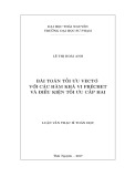Luận văn Thạc sĩ Toán học: Bài toán tối ưu vectơ với các hàm khả vi Fréchet và điều kiện tối ưu cấp hai