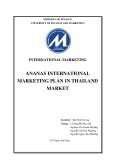 International marketing: Ananas international marketing plan in Thailand market