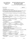 Đề thi thử tốt nghiệp THPT năm 2021 môn Hóa học có đáp án - Trường THPT chuyên Nguyễn Trãi (Lần 1)