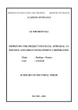 Summary of Doctoral thesis: Improving the project financial appraisal at housing and urban development corporation