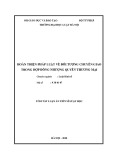 Tóm tắt luận án Tiến sĩ Luật học: Hoàn thiện pháp luật về đối tượng chuyển giao trong hợp đồng nhượng quyền thương mại