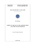 Luận văn Thạc sĩ Hóa học: Nghiên cứu chế tạo vật liệu compozit chống cháy trên nền Polyurethane