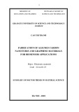 Summary of doctor thesis in Material science: Fabrication of aligned carbon nanotubes and graphene materials for biosensor applications