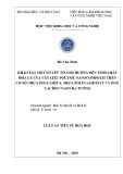 Tóm tắt luận án Tiến sĩ Hóa học: Khảo sát một số yếu tố ảnh hưởng đến tính chất hóa lý của vật liệu polyme nanocompozit trên cơ sở nhựa polyamit 6, nhựa polycacbonat và ống cacbon nano đa tường