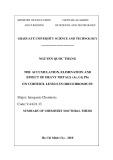 Summary of Chemistry doctoral thesis: The accumulation, elimination and effect of heavy metals (As, Cd, Pb) on cortisol levels in Oreochromis sp.