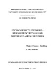 Summary of Economics Ph.d’s thesis: Exchange rate exposure - research in Vietnam and southeast Asian countries