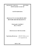 Tóm tắt luận án Tiến sĩ Luật học: Pháp luật về vận tải đa phương thức trong điều kiện hội nhập quốc tế