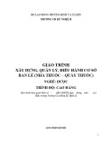 Giáo trình Xây dựng, quản lý, điều hành cơ sở bán lẻ (Nhà thuốc – Quầy thuốc) - Nghề: Dược (Trình độ: Cao đẳng)