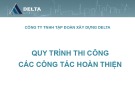 Bài giảng Quy trình thi công xây dựng