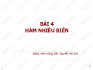 Bài giảng Toán cao cấp: Bài 4 - Nguyễn Hải Sơn