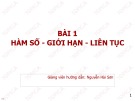 Bài giảng Toán cao cấp: Bài 1 - Nguyễn Hải Sơn