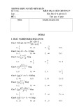 Bộ 7 đề kiểm tra 1 tiết chương 4 môn Đại số & Giải tích 11 năm 2019-2020 - Trường THPT Nguyễn Hữu Huân