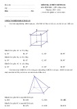 Đề kiểm tra 1 tiết chương 3 môn Hình học 11 năm 2019-2020 - Trường THPT Sông Đốc
