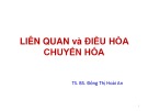 Bài giảng Liên quan và điều hòa chuyển hóa - TS. BS. Đông Thị Hoài An