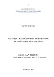 Luận văn Thạc sĩ Kỹ thuật: Cải thiện chất lượng điều khiển bao hơi nhà máy nhiệt điện An khánh