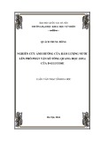 Luận văn Thạc sĩ Khoa học: Nghiên cứu ảnh hưởng của hàm lượng nước lên phổ phát tần số tổng quang học (SFG) của D-Glucose