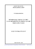 Luận văn Thạc sĩ Vật lý: Mô phỏng đặc trưng cấu trúc và cơ chế khuếch tán trong vật liệu Ni lỏng và rắn