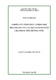 Luận văn Thạc sĩ Vật lý: Nghiên cứu tính chất và động học phát quang của các hạt nano bán dẫn CdSe trong môi trường nước