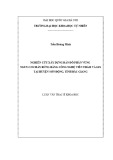 Luận văn Thạc sĩ Khoa học: Nghiên cứu xây dựng bản đồ phân vùng nguy cơ cháy rừng bằng công nghệ viễn thám và GIS tại huyện Sơn Động, tỉnh Bắc Giang