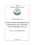 Khóa luận tốt nghiệp Dược sĩ: Xây dựng phương pháp định lượng Cefixim trong nước thải bằng sắc ký lỏng hiệu năng cao