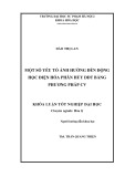 Khóa luận tốt nghiệp: Một số ảnh hưởng đến động học điện hóa phân hủy DDT bằng phương pháp CV