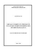 Luận án Tiến sĩ Vật lý chất rắn: Chế tạo và nghiên cứu tính chất từ của vật liệu tổ hợp nano không chứa đất hiếm Mn - (Bi, Ga)/Fe-Co