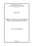 Luận án Tiến sĩ Hóa học: Nghiên cứu chế tạo vật liệu hấp thu dầu trên cơ sở polypropylen biến tính
