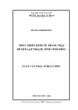 Luận văn Thạc sĩ Địa lý học: Phát triển kinh tế trang trại huyện Lập Thạch, tỉnh Vĩnh Phúc