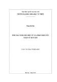 Luận văn Thạc sĩ Khoa học: Tính toán tính chất điện tử của Perovskite nền ni-ken sử dụng DFT