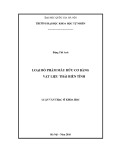 Luận văn Thạc sĩ Khoa học: Loại bỏ phẩm màu hữu cơ bằng vật liệu thải biến tính