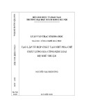 Luận văn Thạc sĩ Hóa học: Tạo lập tổ hợp chất tạo nhũ pha chế chất lỏng gia công kim loại hệ nhũ thuận