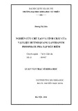 Luận văn Thạc sĩ Khoa học: Nghiên cứu chế tạo và tính chất của vật liệu huỳnh quang Lanthanum Phosphate pha tạp đất hiếm