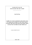 Luận án Tiến sĩ Vật lý: Nghiên cứu áp dụng hệ phương pháp phân tích, xử lý hiện đại xác định cấu trúc móng trước Kainozoi trên một số bể trầm tích thuộc thềm lục địa Việt Nam theo tài liệu trọng lực