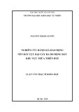 Luận văn Thạc sĩ Khoa học: Nghiên cứu đánh giá dao động nền đất cực đại gây ra do động đất khu vực Thừa Thiên Huế