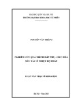 Luận văn Thạc sĩ Khoa học: Nghiên cứu quá trình hấp phụ - oxy hóa xúc tác ở nhiệt độ thấp