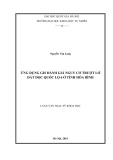 Luận văn Thạc sĩ Khoa học : Ứng dụng GIS đánh giá nguy cơ trượt lở đất dọc quốc lộ 6 ở tỉnh Hòa Bình