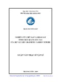 Luận văn Thạc sĩ Vật lý: Nghiên cứu chế tạo và khảo sát tính chất quang xúc tác của hệ vật liệu graphitic carbon nitride